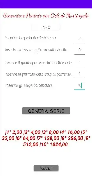Play Generatore Martingala as an online game Generatore Martingala with UptoPlay