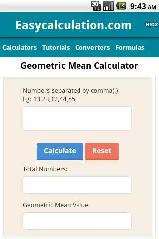 Play Geometric Mean Calculator  and enjoy Geometric Mean Calculator with UptoPlay