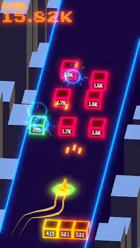 Play Geometry Breaker: Fire Up Cubes! as an online game Geometry Breaker: Fire Up Cubes! with UptoPlay