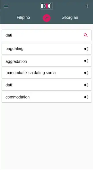 Play Georgian - Filipino Dictionary  translator (Dic1) as an online game Georgian - Filipino Dictionary  translator (Dic1) with UptoPlay