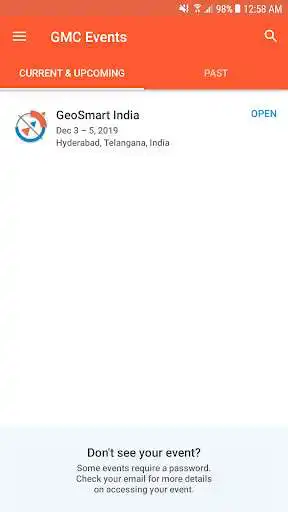 Play APK Geospatial Media Events  and enjoy Geospatial Media Events with UptoPlay com.crowdcompass.appm6lboHv240