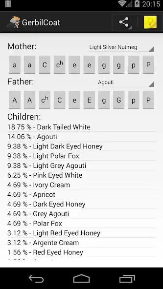 Play Gerbil Coat Color Calculator  and enjoy Gerbil Coat Color Calculator with UptoPlay