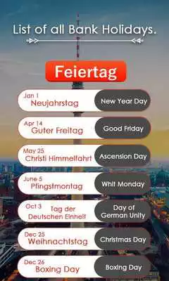 Play German Holiday Calender