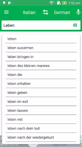 Play German Italian Dictionary as an online game German Italian Dictionary with UptoPlay