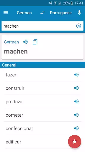 Play German Portuguese dictionary