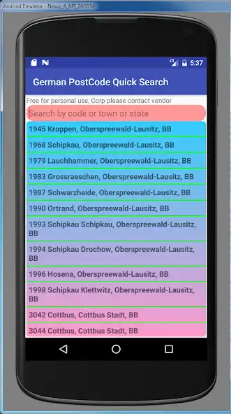Play German Post Code Quick Search  and enjoy German Post Code Quick Search with UptoPlay