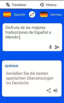 Play German - Spanish Translator ( Text to Speech )