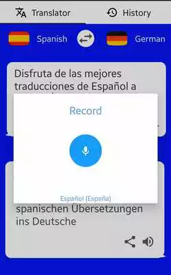 Play German - Spanish Translator ( Text to Speech )