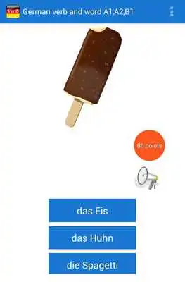 Play German verb and word A1,A2,B1