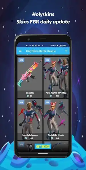 Play Get Skins Battle Royale 2023 as an online game Get Skins Battle Royale 2023 with UptoPlay
