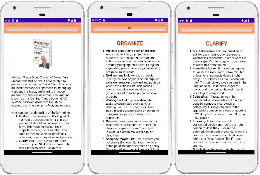 Play Getting Things Done Summary as an online game Getting Things Done Summary with UptoPlay