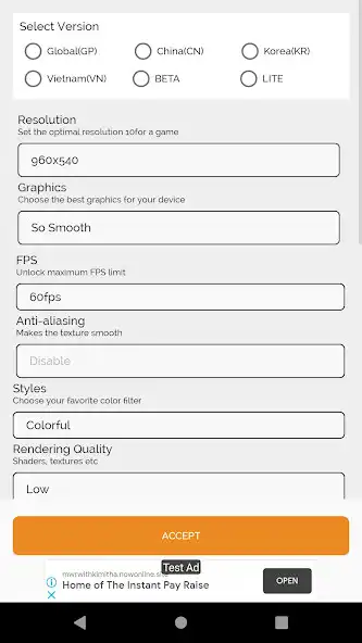 Play GFX Tool Ultra as an online game GFX Tool Ultra with UptoPlay