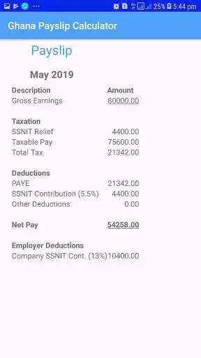 Play Ghana Payslip Calculator as an online game Ghana Payslip Calculator with UptoPlay