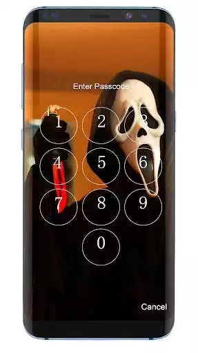 Play Ghost Face Lock Screen as an online game Ghost Face Lock Screen with UptoPlay