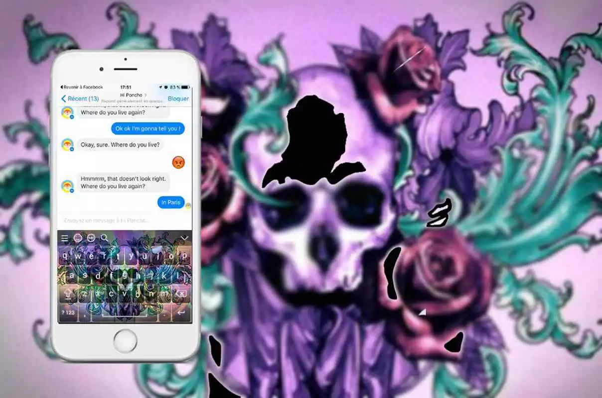 Play ghost for skull theme keyboard
