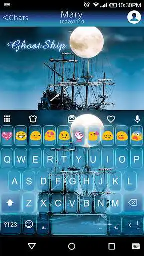 Play APK Ghost Ship Emoji Keyboard  and enjoy Ghost Ship Emoji Keyboard with UptoPlay com.kkkeyboard.emoji.keyboard.theme.GhostShip