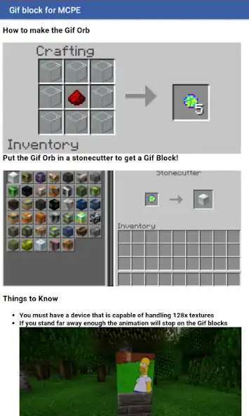 Play Gif Blocks Addon for Minecraft PE  and enjoy Gif Blocks Addon for Minecraft PE with UptoPlay