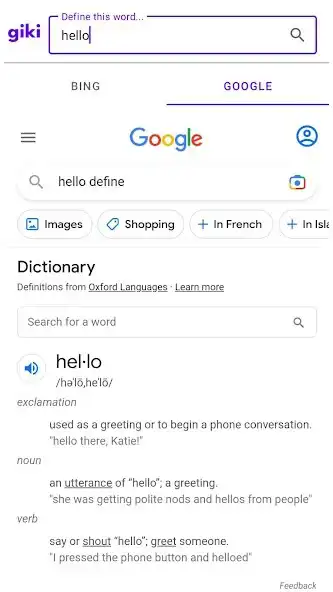 Play Giki Dictionary as an online game Giki Dictionary with UptoPlay