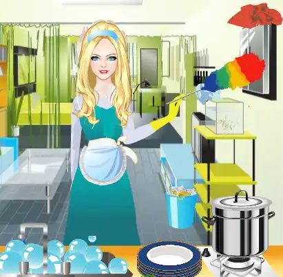 Play Gina - House Cleaning Games as an online game Gina - House Cleaning Games with UptoPlay