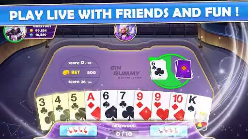 Play Gin Rummy Multiplayer as an online game Gin Rummy Multiplayer with UptoPlay