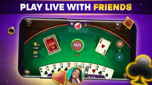 Play Gin Rummy - Online Card Game as an online game Gin Rummy - Online Card Game with UptoPlay