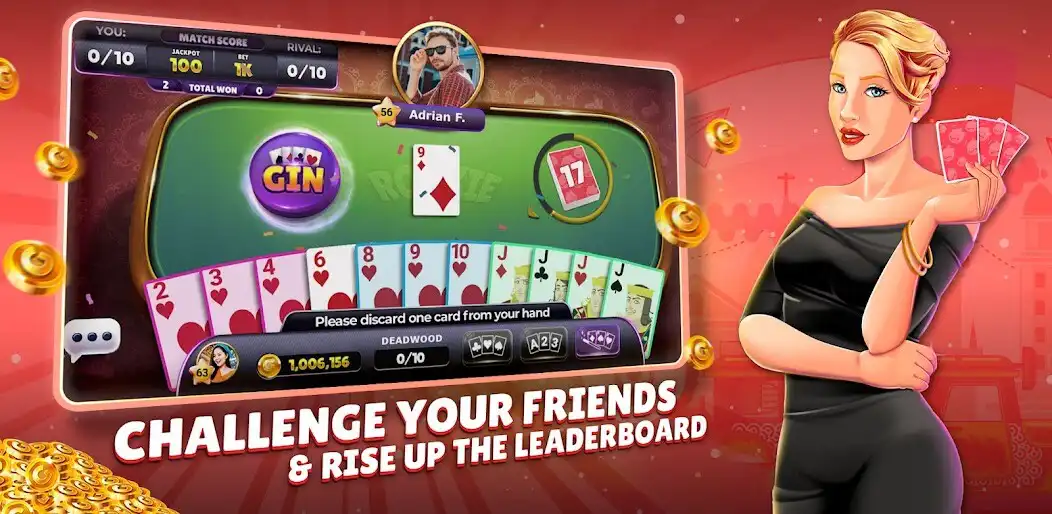 Play Gin Rummy Super - Card Game  and enjoy Gin Rummy Super - Card Game with UptoPlay