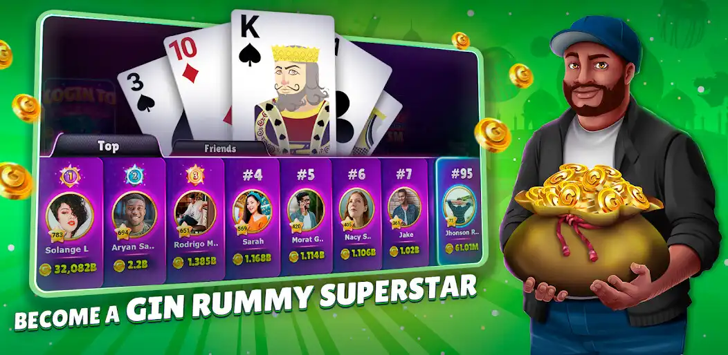 Play Gin Rummy Super - Card Game as an online game Gin Rummy Super - Card Game with UptoPlay