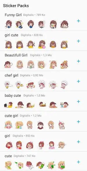 Play Girl cute stickers  and enjoy Girl cute stickers with UptoPlay