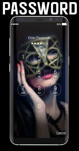 Play Girl in Mask Lock Screen