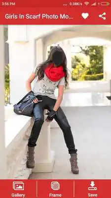 Play Girl In Scarf Photo Montage
