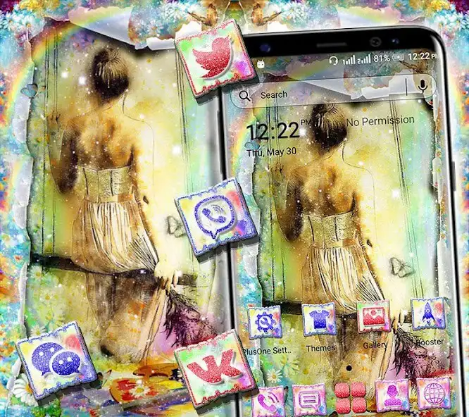 Play Girl Painting Launcher Theme  and enjoy Girl Painting Launcher Theme with UptoPlay