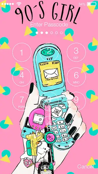 Play Girl Retro 90s Pop Art Teen Screen Lock as an online game Girl Retro 90s Pop Art Teen Screen Lock with UptoPlay