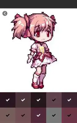 Play Girls Dresses Color By Number, Girl Coloring Book