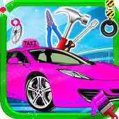 Free play online Girls Pink Taxi Car Repair Workshop: Salon APK