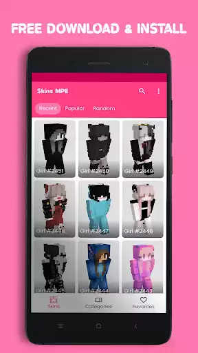 Play Girls Skins for Minecraft PE as an online game Girls Skins for Minecraft PE with UptoPlay