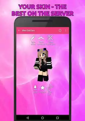 Play Girls Skins with Ears for Minecraft in 3D