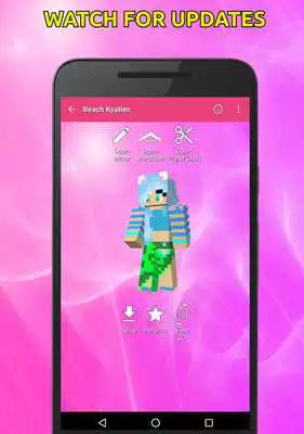 Play Girls Skins with Ears for Minecraft in 3D