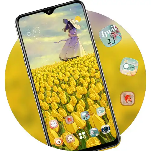 Play Girl tulip under the sun theme flower drawing APK