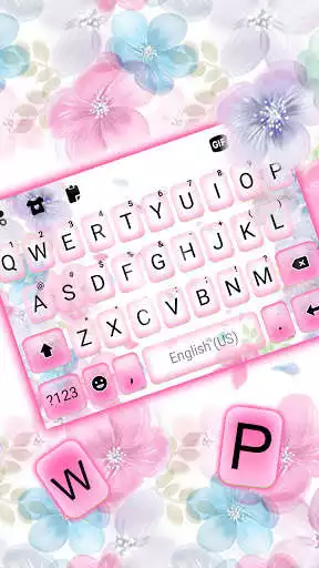 Play Girly Flowers Keyboard Background as an online game Girly Flowers Keyboard Background with UptoPlay