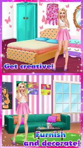 Play Girly House Decorating Game as an online game Girly House Decorating Game with UptoPlay