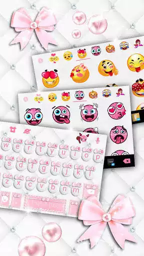 Play Girly Pink Bows Keyboard Theme as an online game Girly Pink Bows Keyboard Theme with UptoPlay
