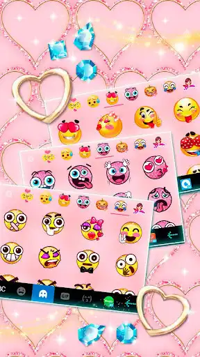 Play Girly Pink Heart Keyboard Theme as an online game Girly Pink Heart Keyboard Theme with UptoPlay
