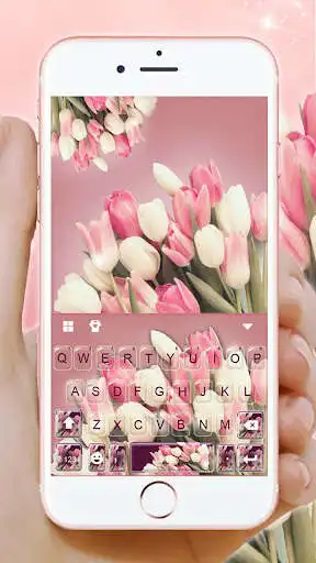 Play Girly Pink Tulip Keyboard Theme  and enjoy Girly Pink Tulip Keyboard Theme with UptoPlay