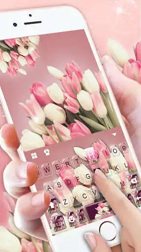 Play Girly Pink Tulip Keyboard Theme as an online game Girly Pink Tulip Keyboard Theme with UptoPlay