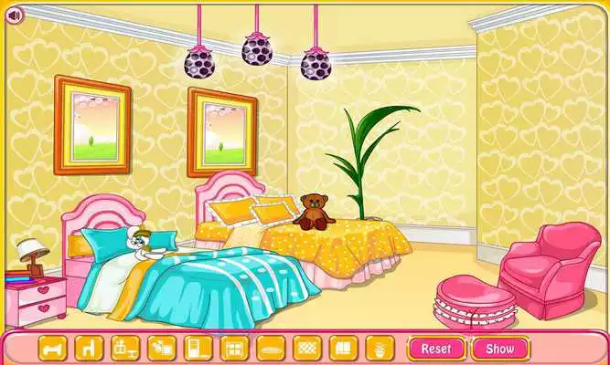 Play Girly room decoration game