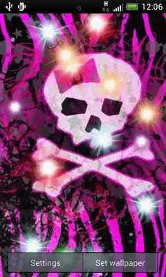 Play Girly Skull Sparkles LWP