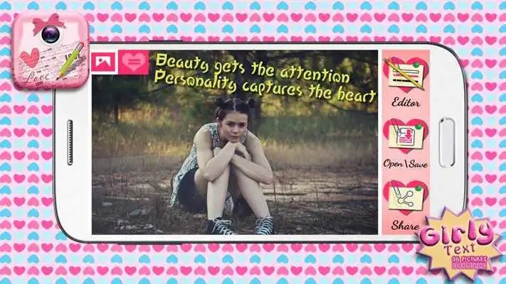 Play Girly Text on Pictures Deluxe