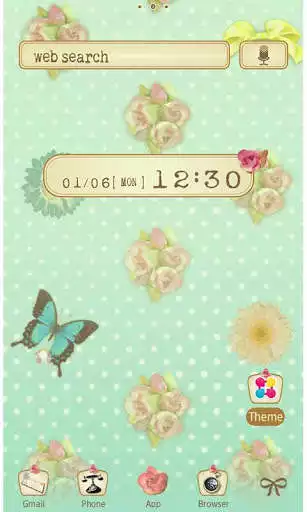 Play Girly Wallpaper Rose and Mint