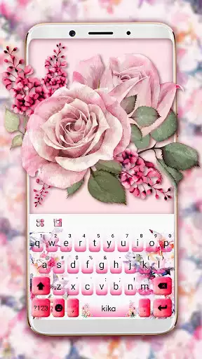 Play Girly Watercolor Florals Keyboard Theme  and enjoy Girly Watercolor Florals Keyboard Theme with UptoPlay