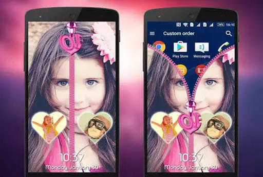 Play Girl Zipper Lock Screen